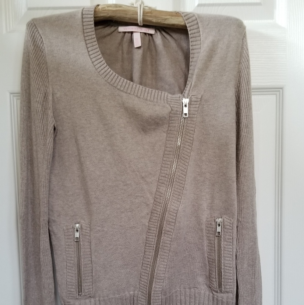 Victoria's Secret Beige Moto Sweater